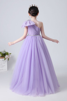 Robe de fille de fleur Longueur de plancher Tulle Manquant a ligne