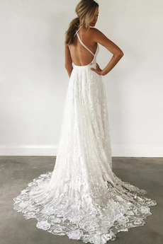 Robe de mariée Été Longueur de plancher Naturel taille aligne