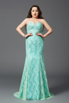 Robe de soirée Longueur de plancher Dentelle Naturel taille Couvert de Dentelle
