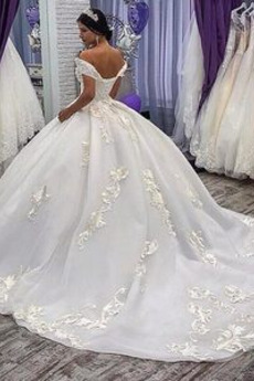 Robe de mariée Décalcomanie Mancheron Soie Norme Eglise A-ligne