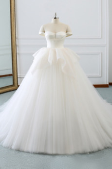 Robe de mariée Sans Manches Salle Formelle Automne Longueur de plancher