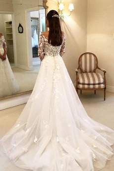 Robe de mariée Elégant Rosée épaule a ligne Décalcomanie Manquant