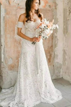 Robe de mariée Sans Manches Fermeture à glissière A-ligne Luxueux