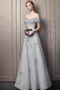 Robe de soirée Naturel taille Manche Courte Epurée Mancheron