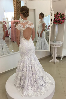 Robe de mariée Automne Manche Aérienne Manche Courte Rivage Naturel taille