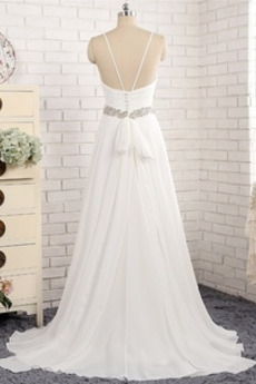 Robe de mariée Sans Manches Automne Simple Longue Fourreau plissé
