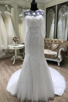 Robe de mariée Sans courroies Décalcomanie Vintage Automne Taille chute