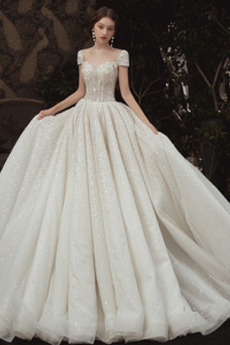 Robe de mariée Tulle Fourreau Avec Bijoux Manquant A-ligne Étoilé