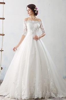 Robe de mariée Eglise Laçage Sans Manches aligne Formelle Perle