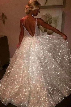 Robe de mariée Dos nu Sans Manches Drapé A-ligne Longueur Cheville