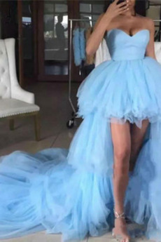 Robe de bal Tulle Sans Manches Fermeture à glissière Printemps