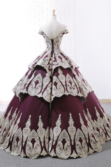 Robe de mariée Manche Courte Laçage Rosée épaule Ancien Poire