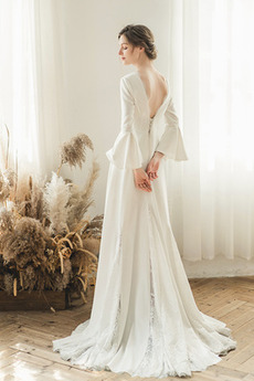 Robe de mariage Vintage Décalcomanie De plein air Naturel taille