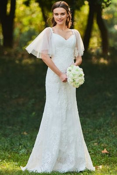 Robe de mariée Près du corps Taille chute Automne Fermeture à glissière