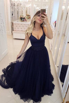 Robe de bal Tulle Naturel taille Fermeture à glissière Ballon