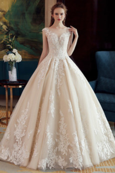 Robe de mariée Col Bateau Tulle Salle Printemps A-ligne Formelle