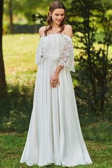 Robe de mariée Dos nu Décalcomanie Rosée épaule a ligne Petites Tailles