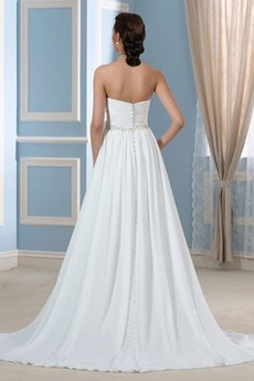 Robe de mariée Rivage Longue A-ligne Décolleté Dans le Dos Naturel taille