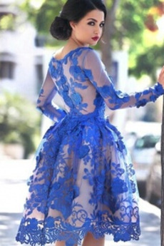 Robe de cocktail Tulle Manche Aérienne Fermeture à glissière