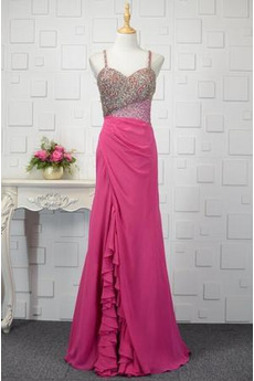 Robe de bal Dos nu Mousseline Traîne Courte Vintage Mariage Cristal