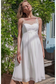 Robe de mariée Mousseline taille haute Plage Laçage Simple Taille haute