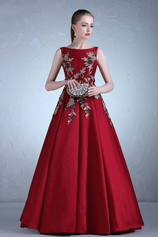 Robe de soirée Décalcomanie Train de petit Laçage Col Bateau