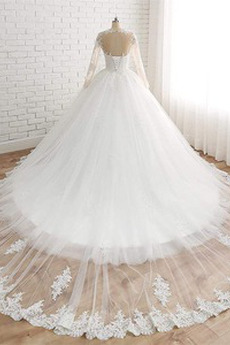 Robe de mariée Tulle Printemps Décalcomanie Luxueux De plein air