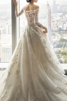 Robe de mariée Dentelle Longue Manquant Manche Aérienne Cérémonial