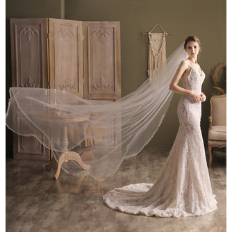 Voile de bord ondulé d'église, voile de mariée en dentelle, voile de fuite pour photo de mariage - Page 4