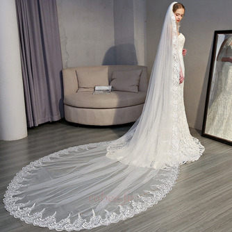 Mariée mariage voile dentelle traînant voile cathédrale luxe voile - Page 1