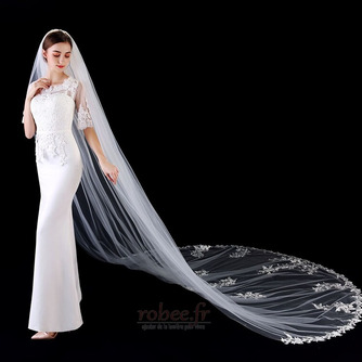 Voile de mariée en dentelle de haute qualité 3 mètres de long voile de mariée avec accessoires de mariage en peigne - Page 3