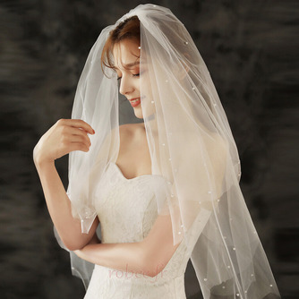 Voile de mariage simple mariée coiffure de mariage studio photo voile double ordre voile de perle - Page 5