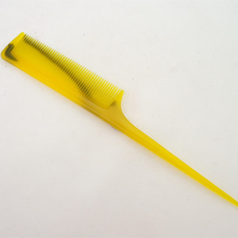 Anti-statique simple portable jaune bœuf tendon petit miroir et peigne - Page 1