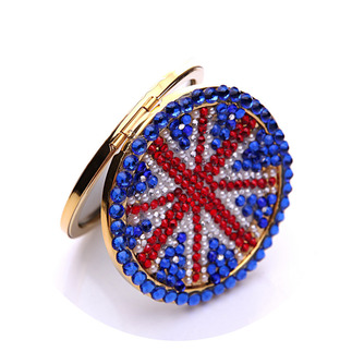 Portable Gros drapeau national Double face diamant incrusté M mot petit miroir et peigne - Page 4