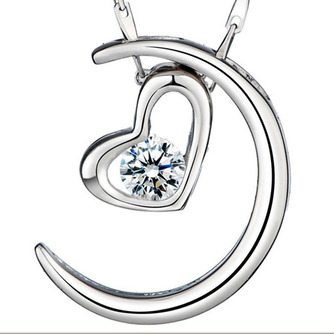 Argent plaqué décoration en forme de coeur vente chaude collier et pendentif - Page 1
