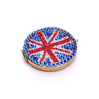 Portable Gros drapeau national Double face diamant incrusté M mot petit miroir et peigne - Page 2