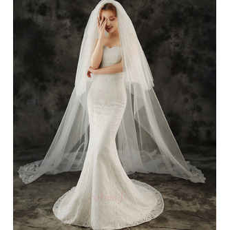 Dentelle traînante voile robe de mariée coiffure mariée dentelle voile accessoires de mariage - Page 5