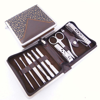 Acier inoxydable 10 pièces PU étui en cuir Top qualité Festival Nail Clippers - Page 1