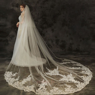 Dentelle traînante voile robe de mariée coiffure mariée dentelle voile accessoires de mariage - Page 2
