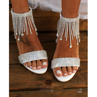 Nouveau strass femmes sandales sandales à talons épais sandales de mariage banquet - Page 2