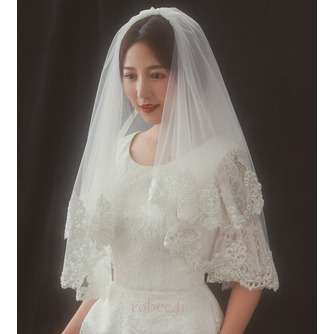 Voile de mariée mariage voile voile court voile brodé dentelle - Page 3