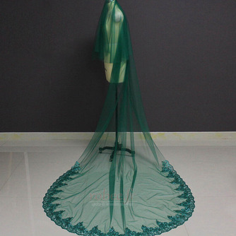 Voile de mariage vert voile de mariée musulmane couverture voile de visage 3M - Page 1