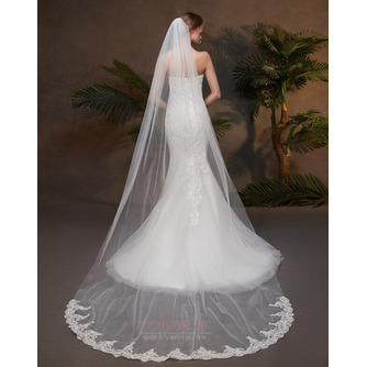 Voile de mariée en dentelle Boutique voile monocouche avec accessoires de mariage en peigne à cheveux - Page 1