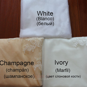 Voile de mariage simple couche dentelle voile de mariée applique voile ivoire blanc 3 mètres - Page 5