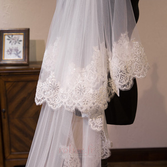 Longue Voile De Mariée En Dentelle De Paillettes Voile De Traînage 3M Long Peigne En Métal - Page 4