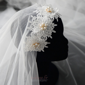 Voile de style chapeau rétro dentelle voile clouté de diamants accessoires de mariée voile - Page 6