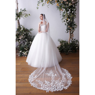 Voile de pétale tridimensionnel 3 mètres de long voile de chapelle voile de mariage mariée - Page 3