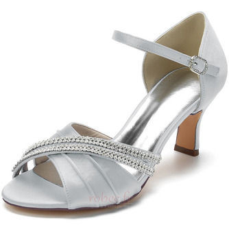 Chaussures de mariage papillon en satin côté talons aiguilles creux talons aiguilles vertes - Page 3