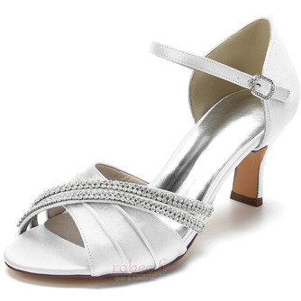 Chaussures de mariage papillon en satin côté talons aiguilles creux talons aiguilles vertes - Page 1