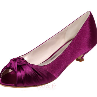 Chaussures de mariée chaussures de mariage bouche de poisson chaussures de soirée en satin - Page 4